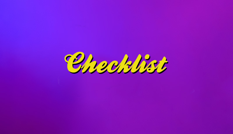 Checklist
