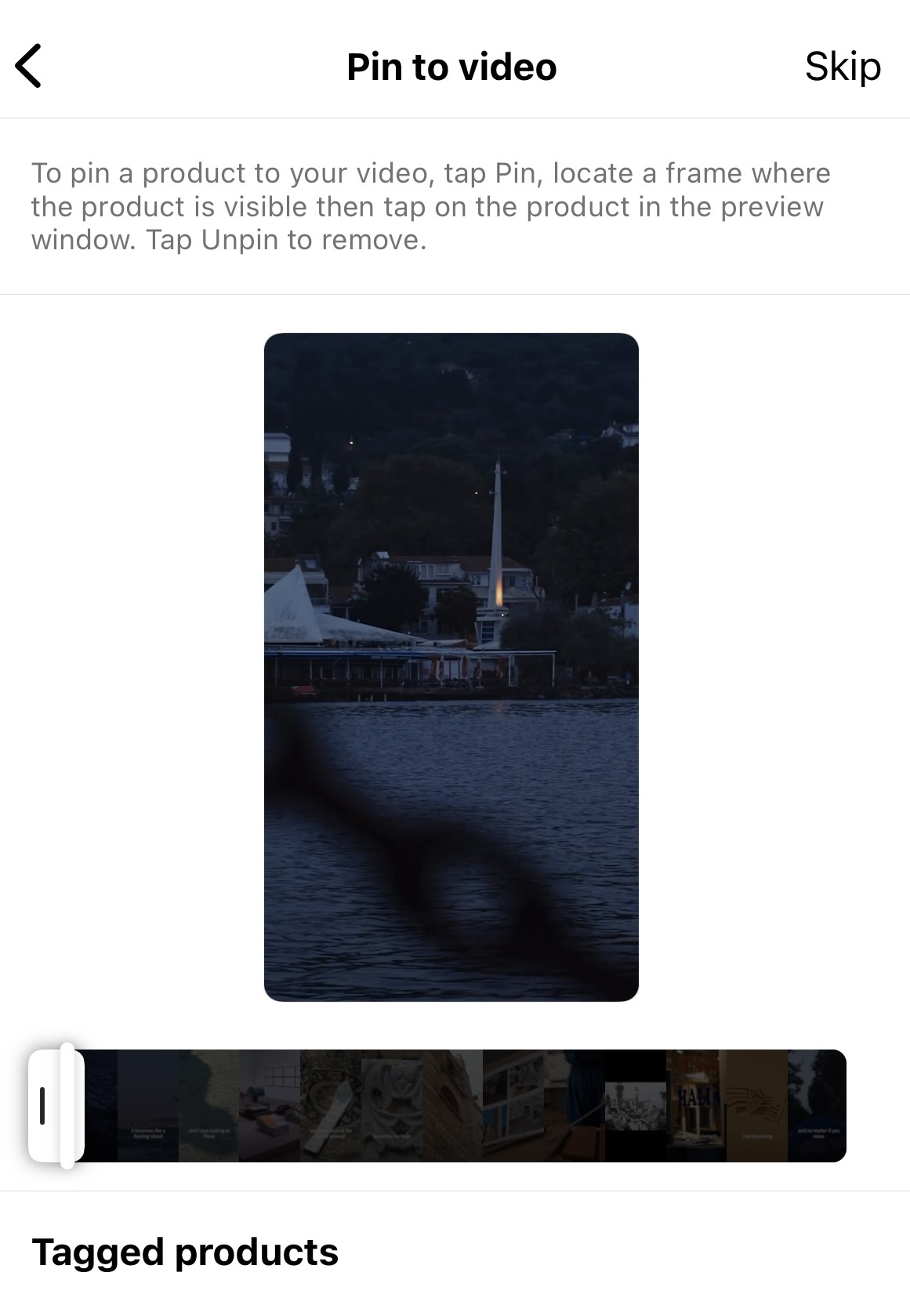 Pin to a product on Instagram