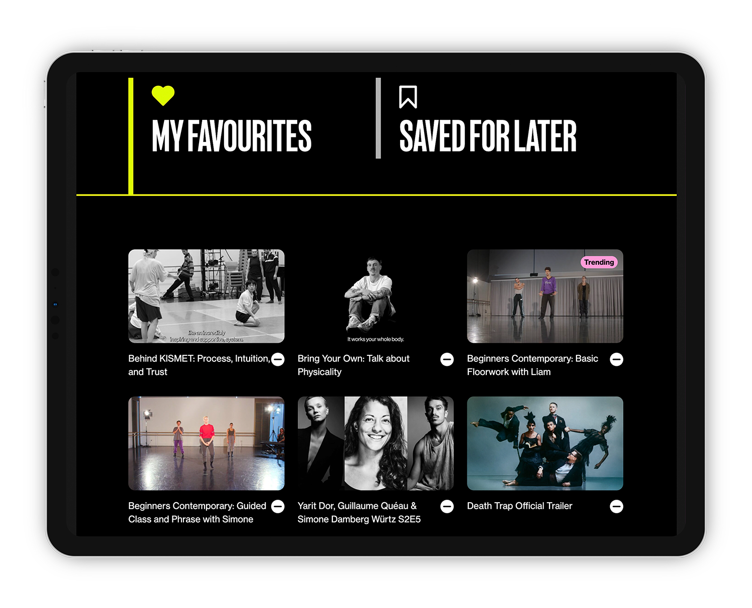 Rambert Plus website