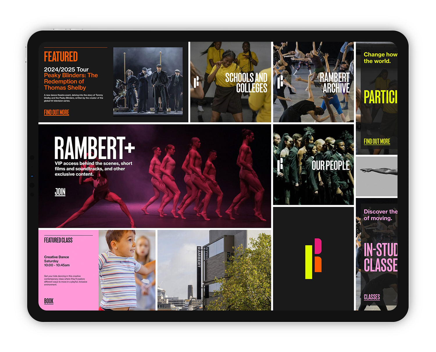 Rambert Plus website