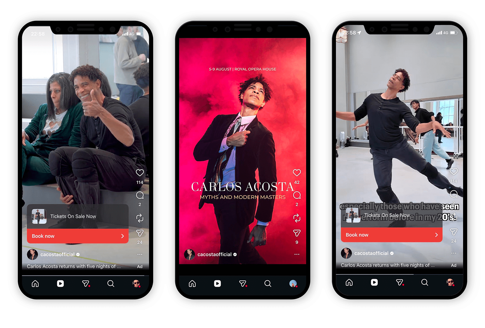 Carlos Acosta: Myths and Modern Masters - Paid ads on social media